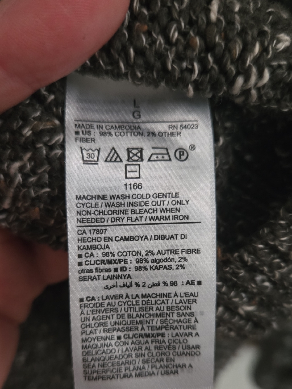 Old Navy Marled V-Neck Tunic Length Sweater - Picture 3 of 6